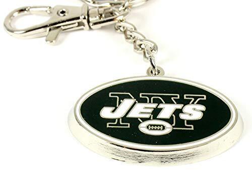 New York Jets Silvertone Zamac Logo Keychain